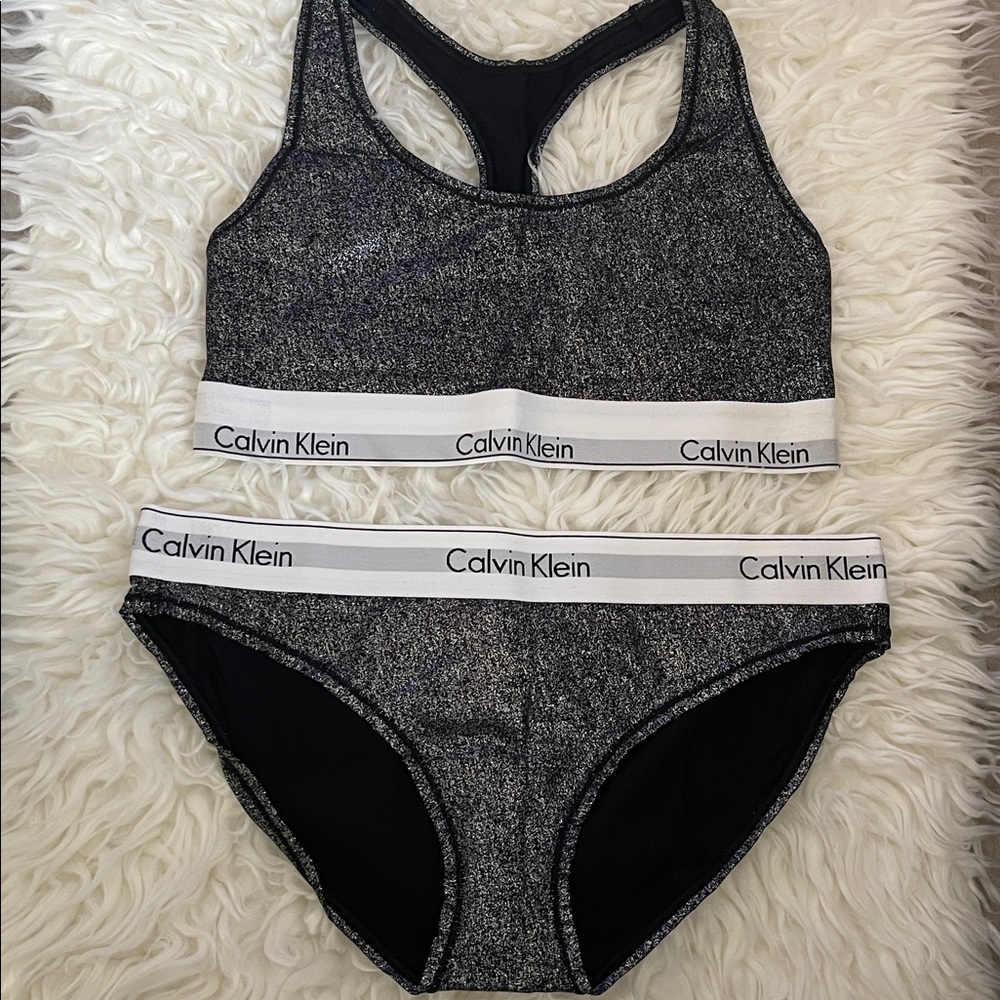 Calvin Klein Modern Cotton Bralette and Panty Set Lingerie Lounge Set size Large - Picture 3 of 6